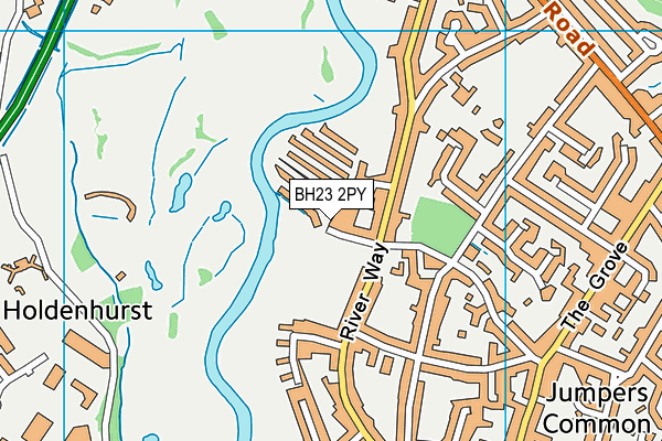 BH23 2PY map - OS VectorMap District (Ordnance Survey)