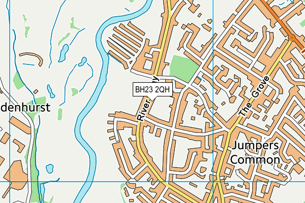 BH23 2QH map - OS VectorMap District (Ordnance Survey)