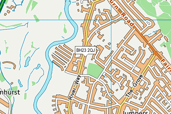 BH23 2QJ map - OS VectorMap District (Ordnance Survey)