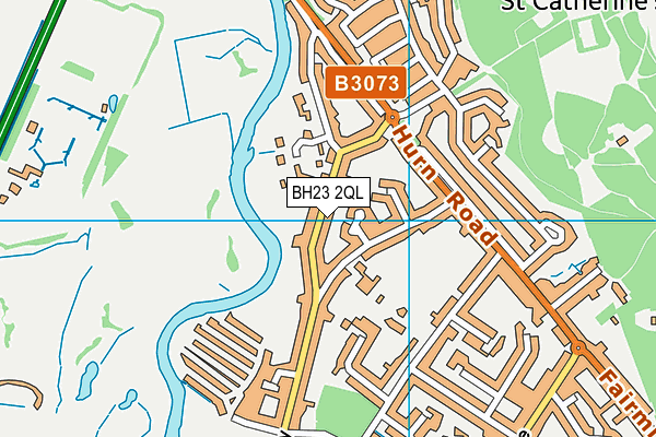 BH23 2QL map - OS VectorMap District (Ordnance Survey)
