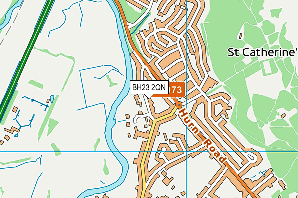 BH23 2QN map - OS VectorMap District (Ordnance Survey)