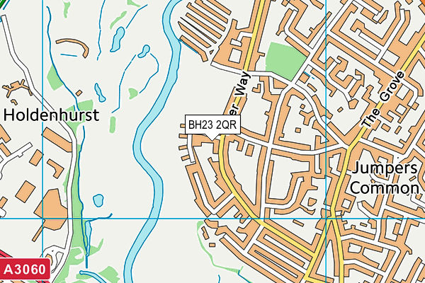 BH23 2QR map - OS VectorMap District (Ordnance Survey)