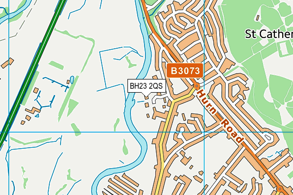 BH23 2QS map - OS VectorMap District (Ordnance Survey)