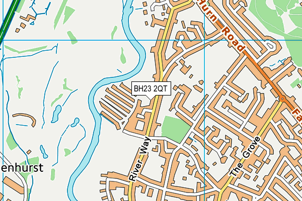 BH23 2QT map - OS VectorMap District (Ordnance Survey)