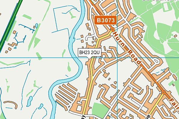 BH23 2QU map - OS VectorMap District (Ordnance Survey)