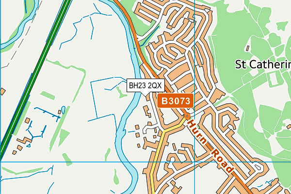 BH23 2QX map - OS VectorMap District (Ordnance Survey)