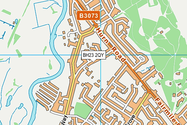 BH23 2QY map - OS VectorMap District (Ordnance Survey)