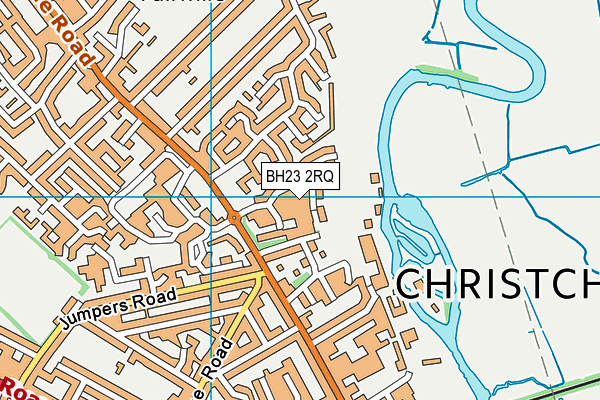 BH23 2RQ map - OS VectorMap District (Ordnance Survey)