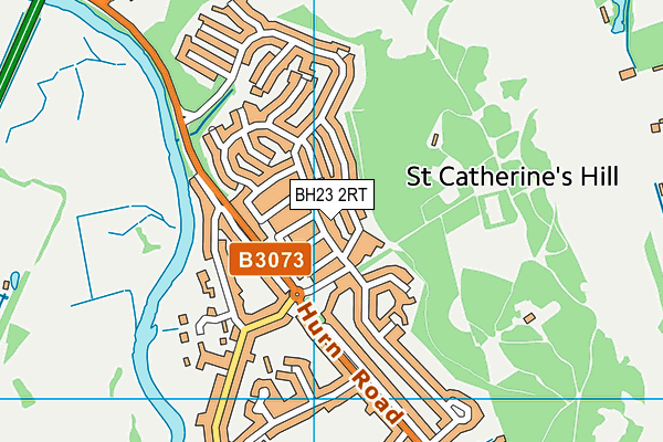 BH23 2RT map - OS VectorMap District (Ordnance Survey)