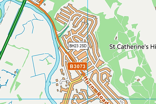 BH23 2SD map - OS VectorMap District (Ordnance Survey)