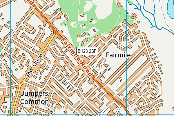 BH23 2SF map - OS VectorMap District (Ordnance Survey)