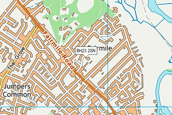 BH23 2SN map - OS VectorMap District (Ordnance Survey)