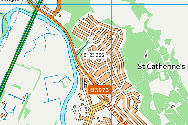 BH23 2SS map - OS VectorMap District (Ordnance Survey)