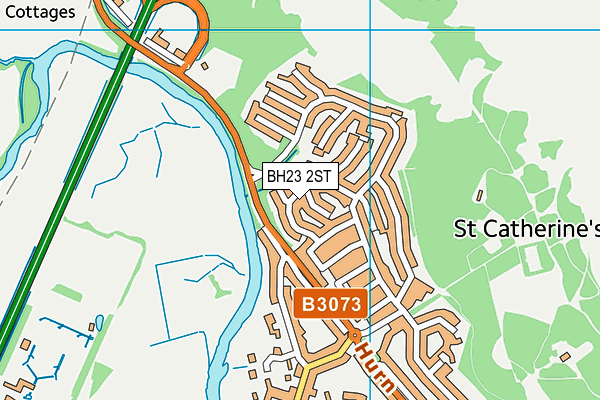 BH23 2ST map - OS VectorMap District (Ordnance Survey)