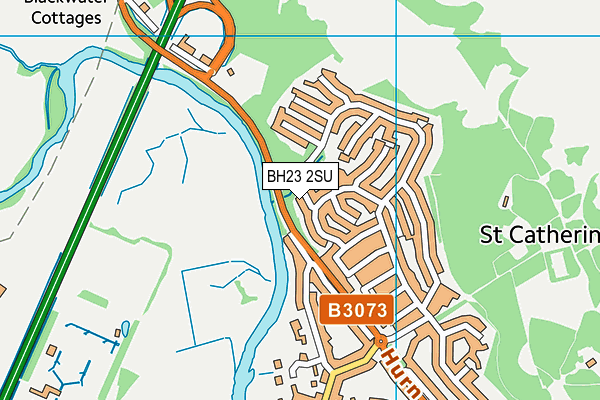 BH23 2SU map - OS VectorMap District (Ordnance Survey)