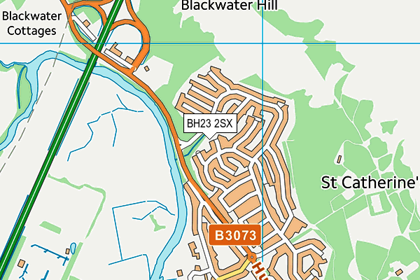 BH23 2SX map - OS VectorMap District (Ordnance Survey)
