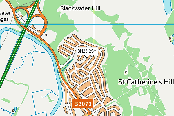 BH23 2SY map - OS VectorMap District (Ordnance Survey)