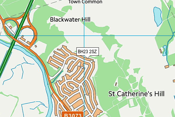 BH23 2SZ map - OS VectorMap District (Ordnance Survey)