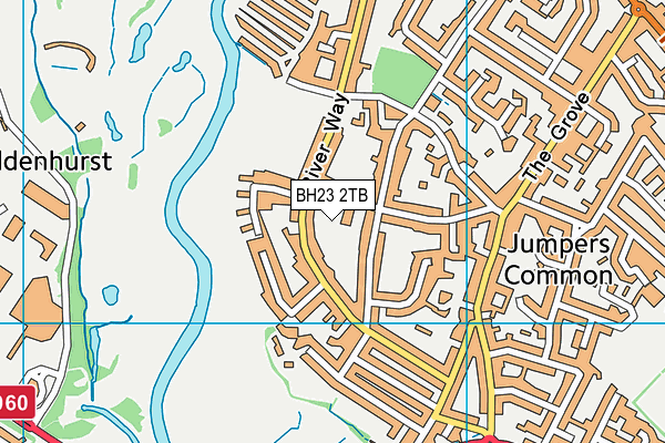BH23 2TB map - OS VectorMap District (Ordnance Survey)