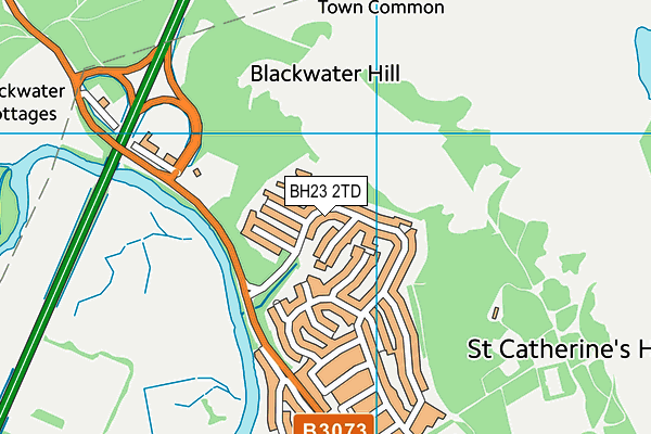 BH23 2TD map - OS VectorMap District (Ordnance Survey)