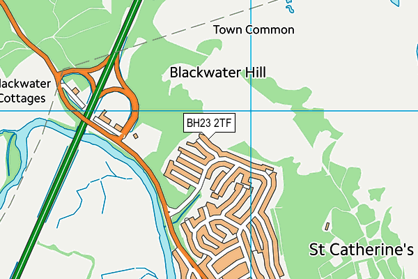 BH23 2TF map - OS VectorMap District (Ordnance Survey)