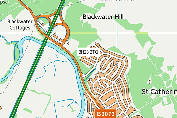 BH23 2TQ map - OS VectorMap District (Ordnance Survey)