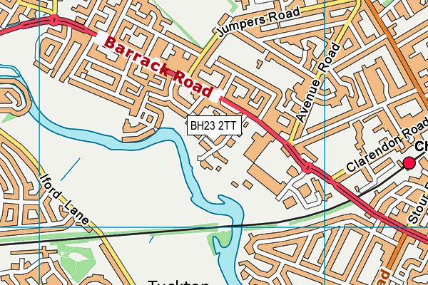 BH23 2TT map - OS VectorMap District (Ordnance Survey)