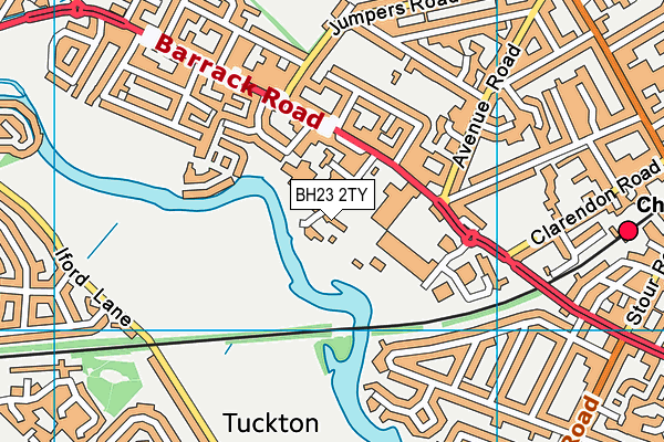 BH23 2TY map - OS VectorMap District (Ordnance Survey)