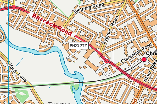 BH23 2TZ map - OS VectorMap District (Ordnance Survey)