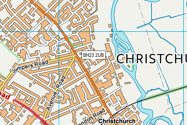 BH23 2UB map - OS VectorMap District (Ordnance Survey)