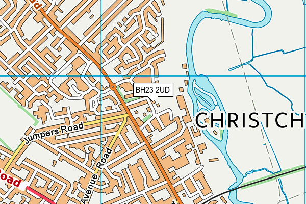 BH23 2UD map - OS VectorMap District (Ordnance Survey)