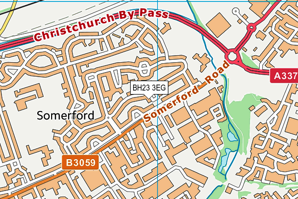 BH23 3EG map - OS VectorMap District (Ordnance Survey)