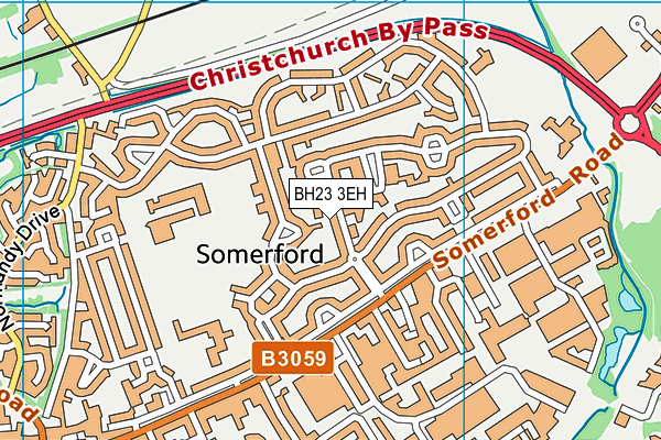 BH23 3EH map - OS VectorMap District (Ordnance Survey)