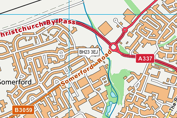 BH23 3EJ map - OS VectorMap District (Ordnance Survey)
