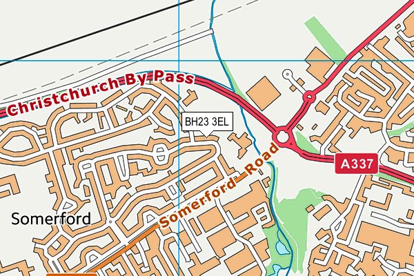 BH23 3EL map - OS VectorMap District (Ordnance Survey)