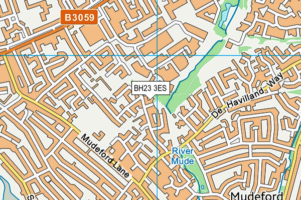 BH23 3ES map - OS VectorMap District (Ordnance Survey)