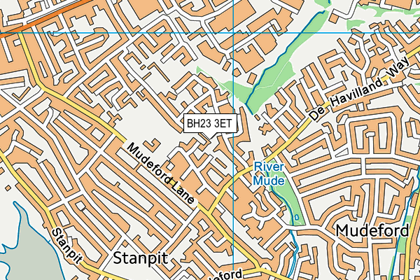 BH23 3ET map - OS VectorMap District (Ordnance Survey)