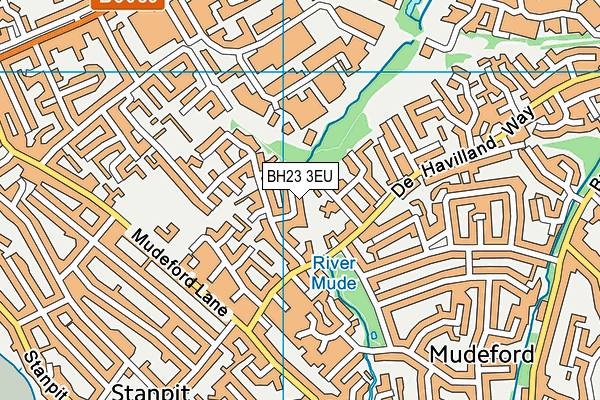 BH23 3EU map - OS VectorMap District (Ordnance Survey)