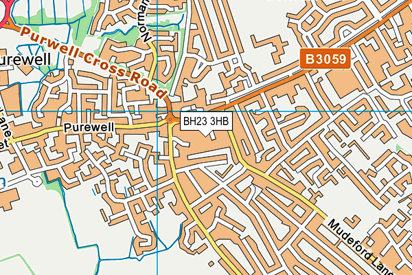 BH23 3HB map - OS VectorMap District (Ordnance Survey)