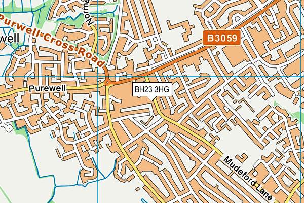 BH23 3HG map - OS VectorMap District (Ordnance Survey)