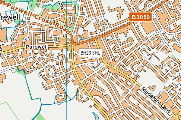 BH23 3HL map - OS VectorMap District (Ordnance Survey)