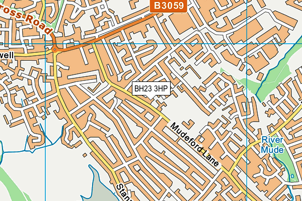 Mudeford Junior School map (BH23 3HP) - OS VectorMap District (Ordnance Survey)