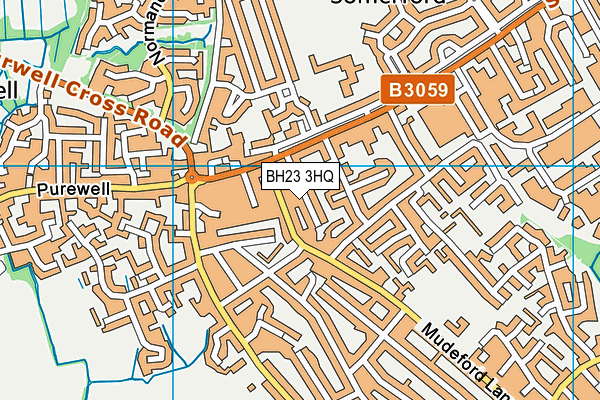 BH23 3HQ map - OS VectorMap District (Ordnance Survey)