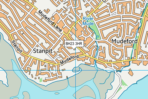 BH23 3HR map - OS VectorMap District (Ordnance Survey)