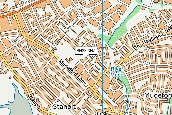 BH23 3HZ map - OS VectorMap District (Ordnance Survey)