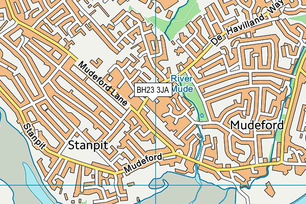 BH23 3JA map - OS VectorMap District (Ordnance Survey)