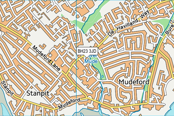 BH23 3JD map - OS VectorMap District (Ordnance Survey)