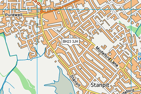 BH23 3JH map - OS VectorMap District (Ordnance Survey)