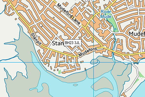 BH23 3JL map - OS VectorMap District (Ordnance Survey)
