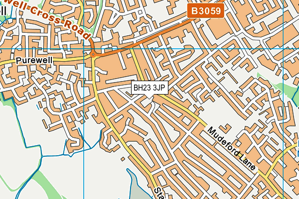 BH23 3JP map - OS VectorMap District (Ordnance Survey)